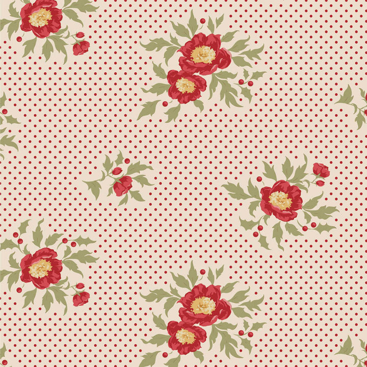 Tilda - Merry Little Christmas Light Fat Quarter Bundle, 5 bomullstyger