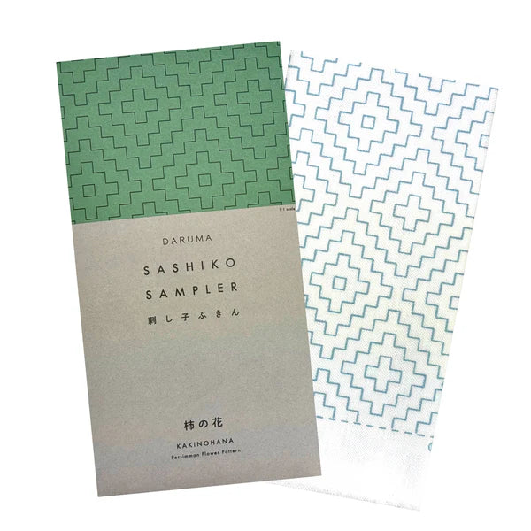 Daruma Hana Fukin sashiko kirjontakangas kakinohana valkoinen 34x34 cm