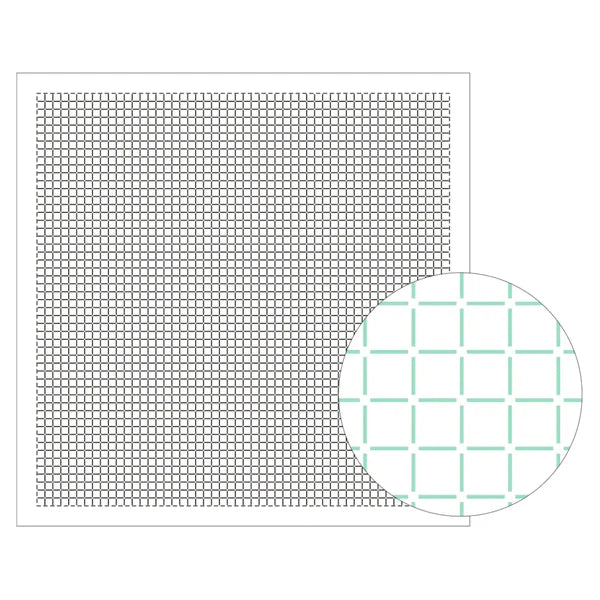 Daruma Hana Fukin sashiko kirjontakangas Hitome-kōshi (ristikkokuvio) valkoinen 34x34 cm