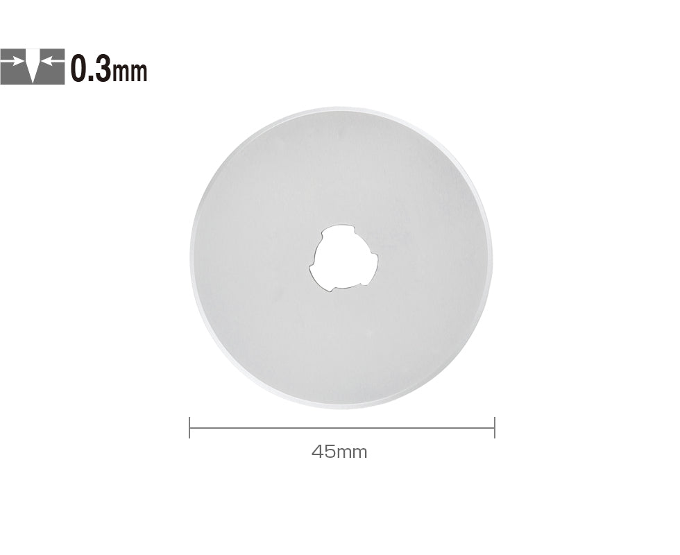 OLFA RB45-1 pyöröleikkurin vaihtoterä 45 mm – 1 kpl muovikotelossa