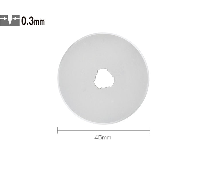 OLFA RB45-1 pyöröleikkurin vaihtoterä 45 mm – 1 kpl muovikotelossa