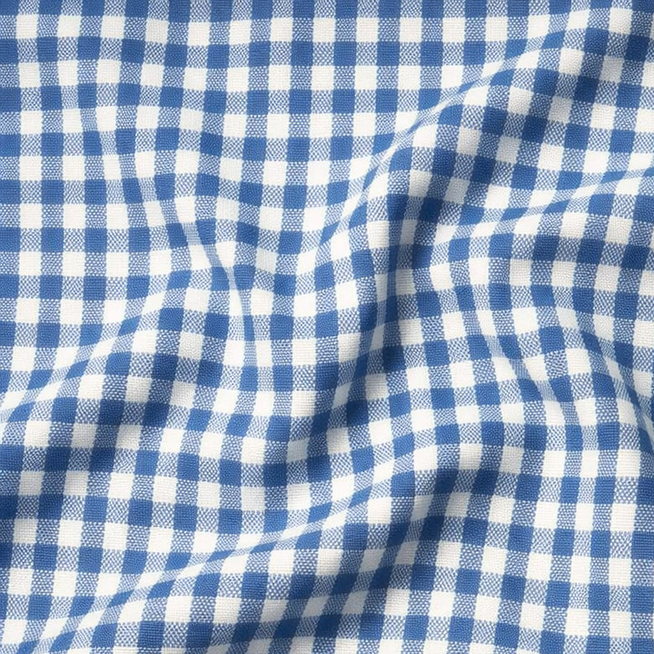 Tilda Wideback Basics Gingham Blue lankavärjätty ruutukangas sinisenä ja luonnonvalkoisena, leveys 274 cm