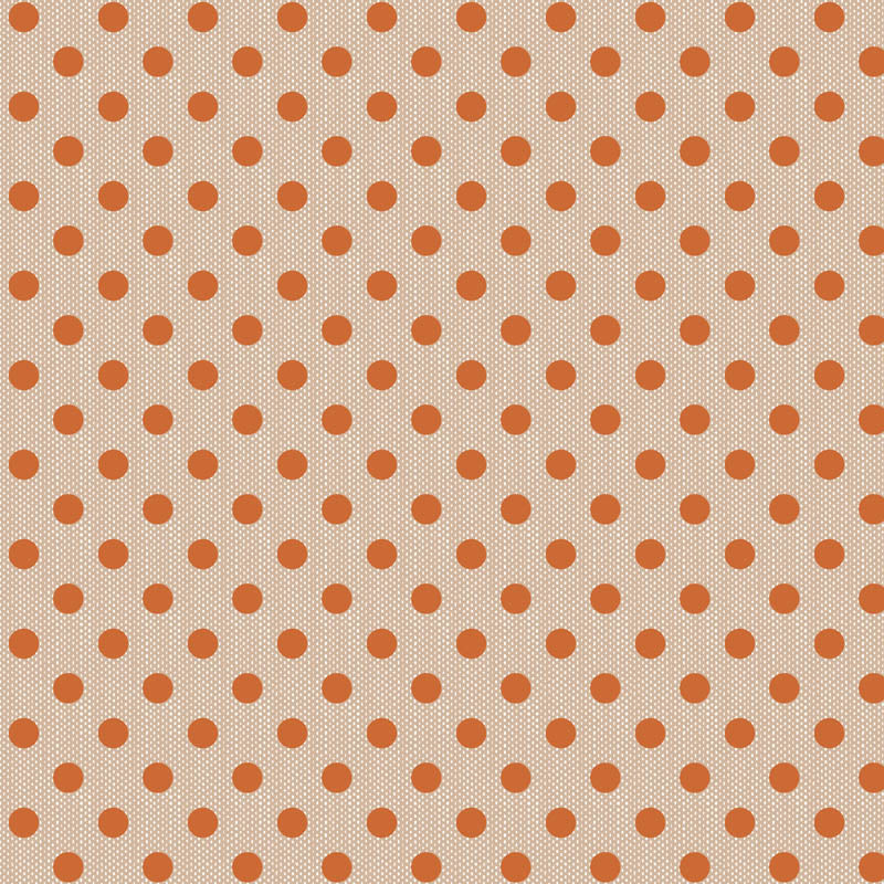 Tilda Polkadot Ginger – kaunis oranssi pistekuosi lankavärjätystä puuvillasta. Creating Memories Syksy -kokoelma. 