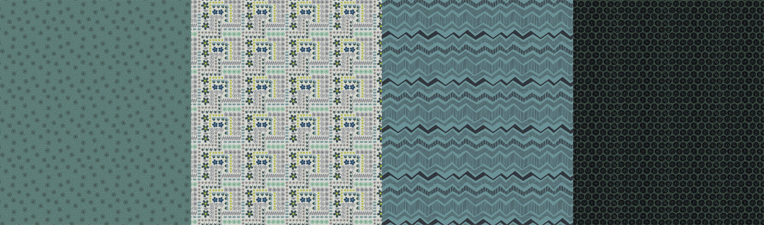 Jen Kingwell, Greenstone 18228-11 Lollies Serenity Cotton Fabric