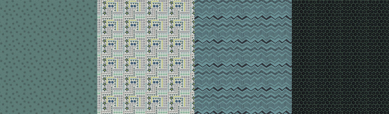 Jen Kingwell, Greenstone 18228-11 Lollies Serenity Cotton Fabric