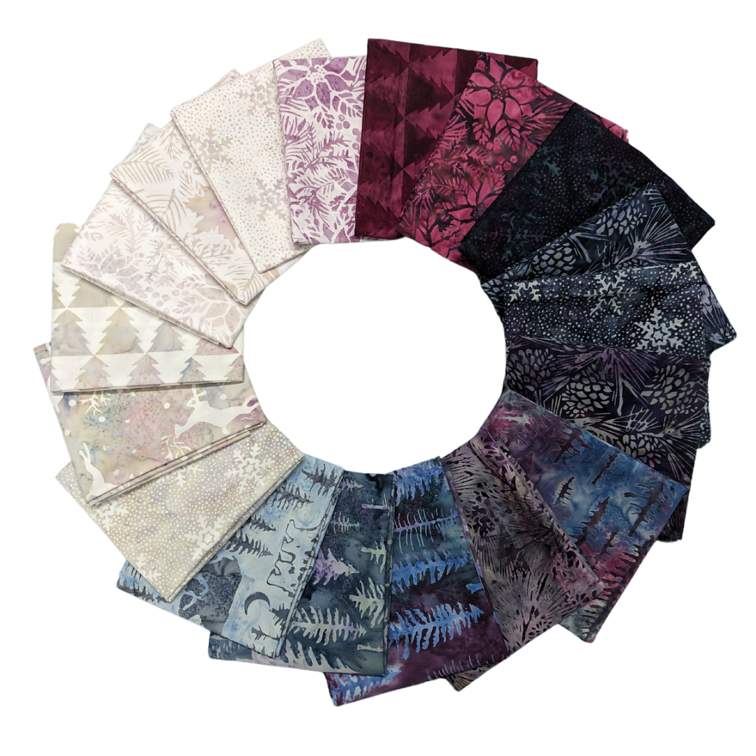 Island Batik - Plum Pudding Cotton Fabric FQ Bundle