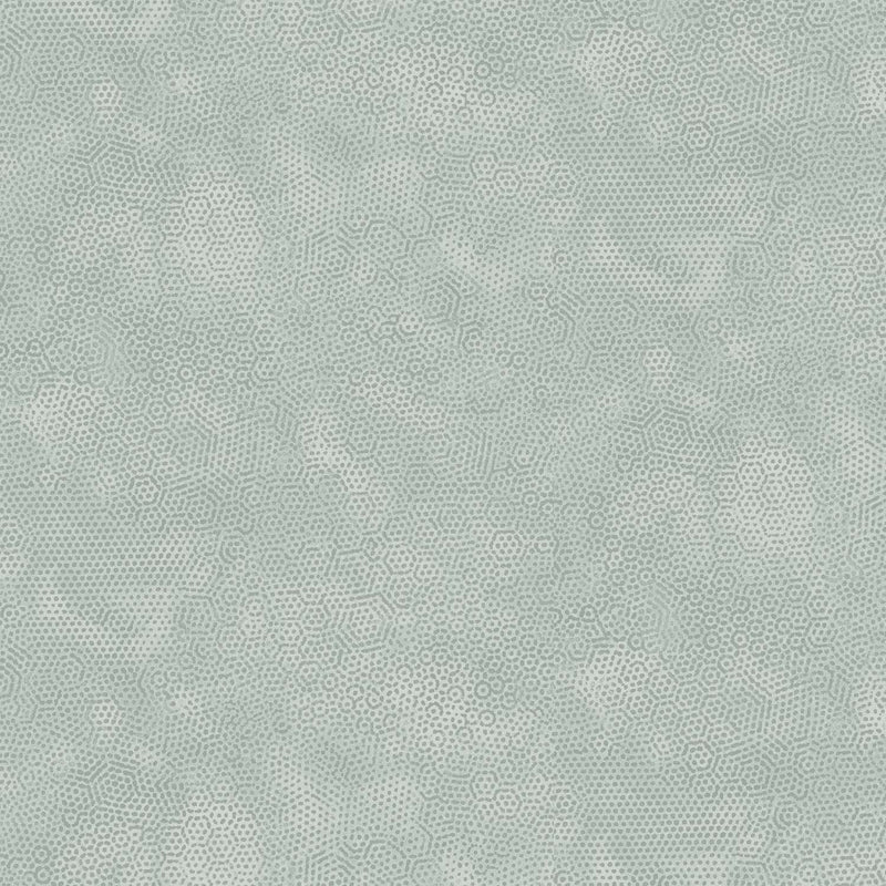 Vaaleanharmaa puuvillakangas, jossa on hienovarainen, teksturoitu kuvio – Dimples 1867-C3 Manatee.