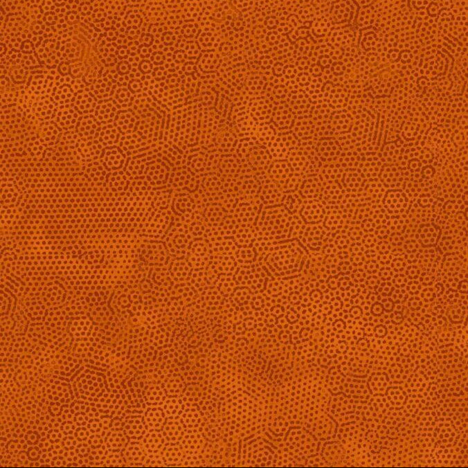 Oranssi puuvillakangas, jossa on hienovarainen, teksturoitu kuvio – Dimples 1867-O10 Rust.