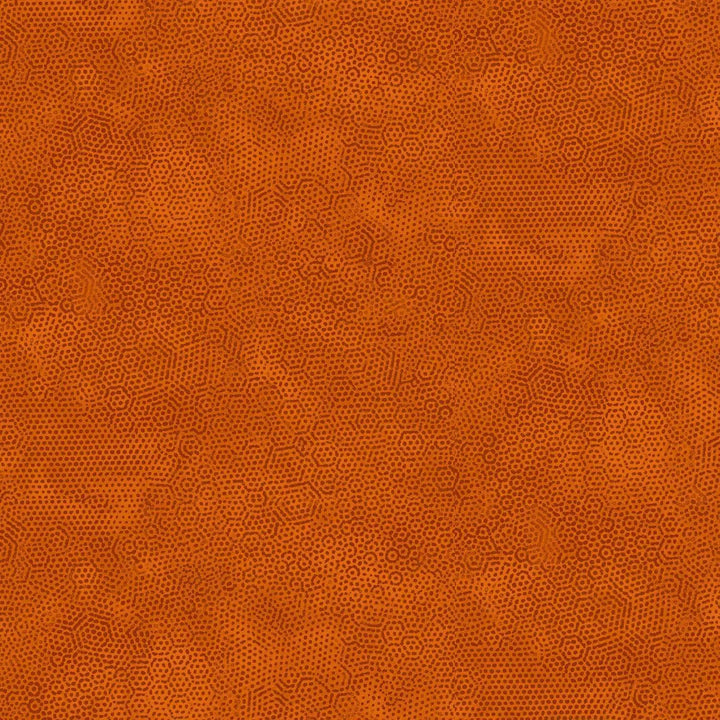 Oranssi puuvillakangas, jossa on hienovarainen, teksturoitu kuvio – Dimples 1867-O10 Rust.
