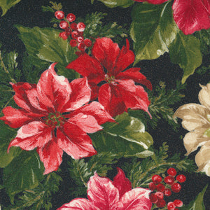 Sparkle and Shine Glitter - 33600-15GL Black Large Poinsettia