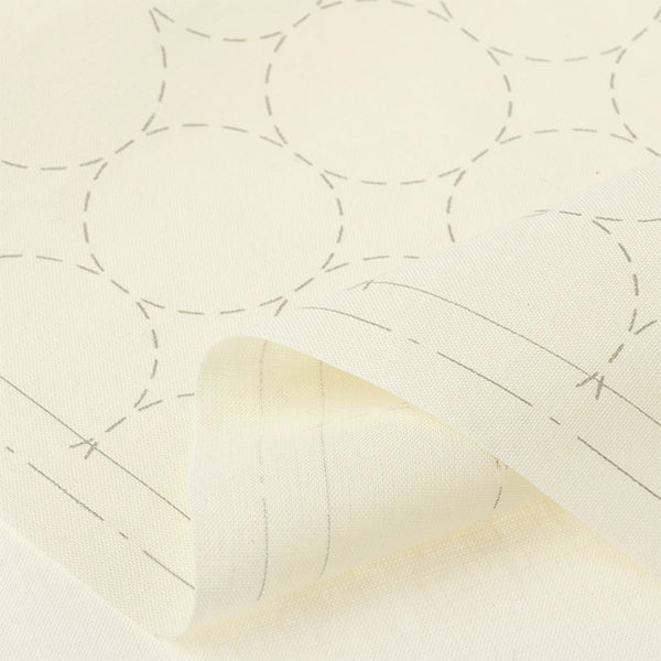 Hana Fuki sashiko cloth – Small Asanoha, white H-1146