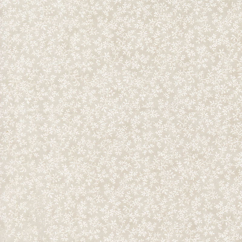3 Sisters - Favorites Vintage Linens 44363-14 Poetic Vines Silver puuvillakangas