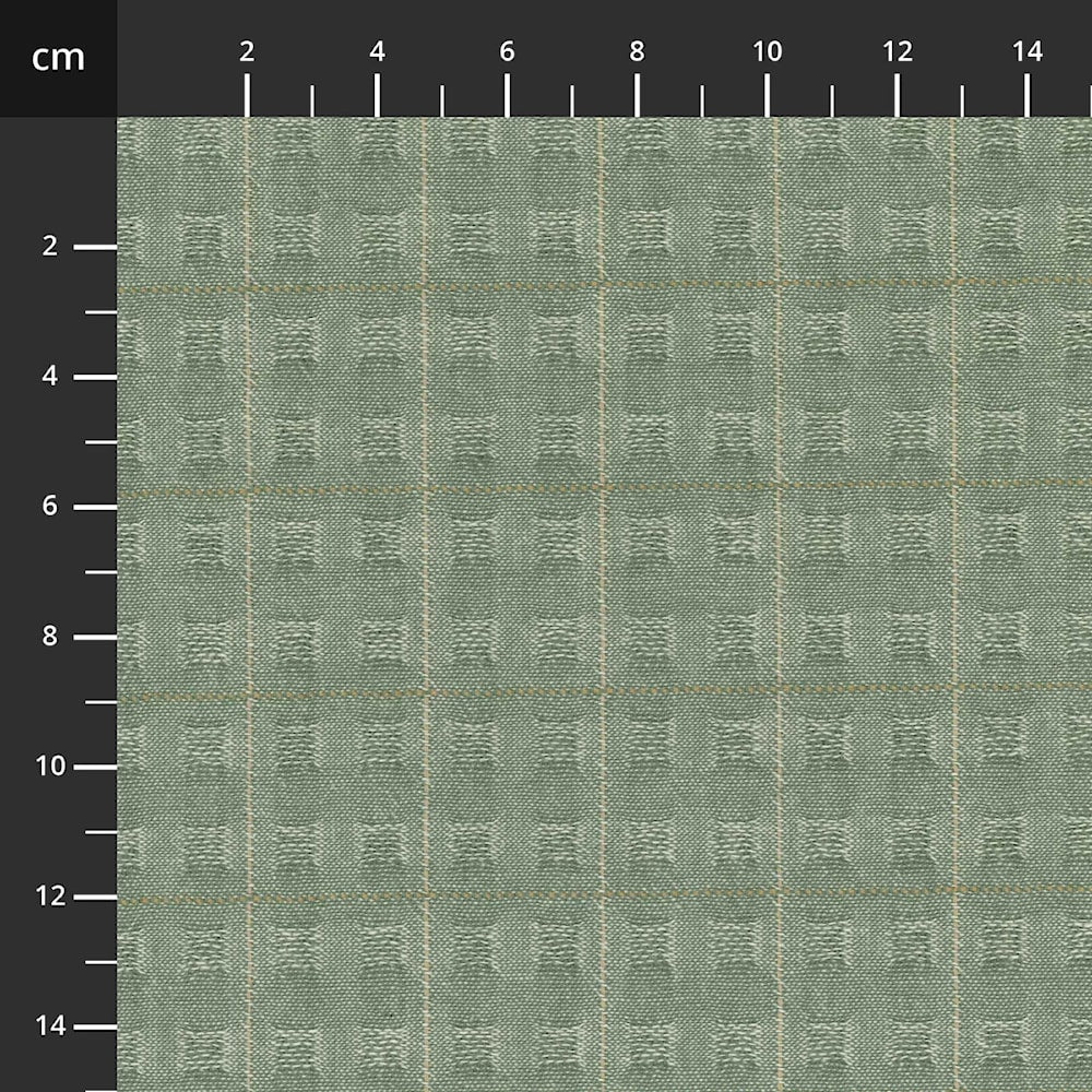 Tochio Lankavärjätty 4547-416  vaaleanvihreä, ruudullinen lankavärjätty puuvillakangas, Stof Fabrics, 112 cm leveä