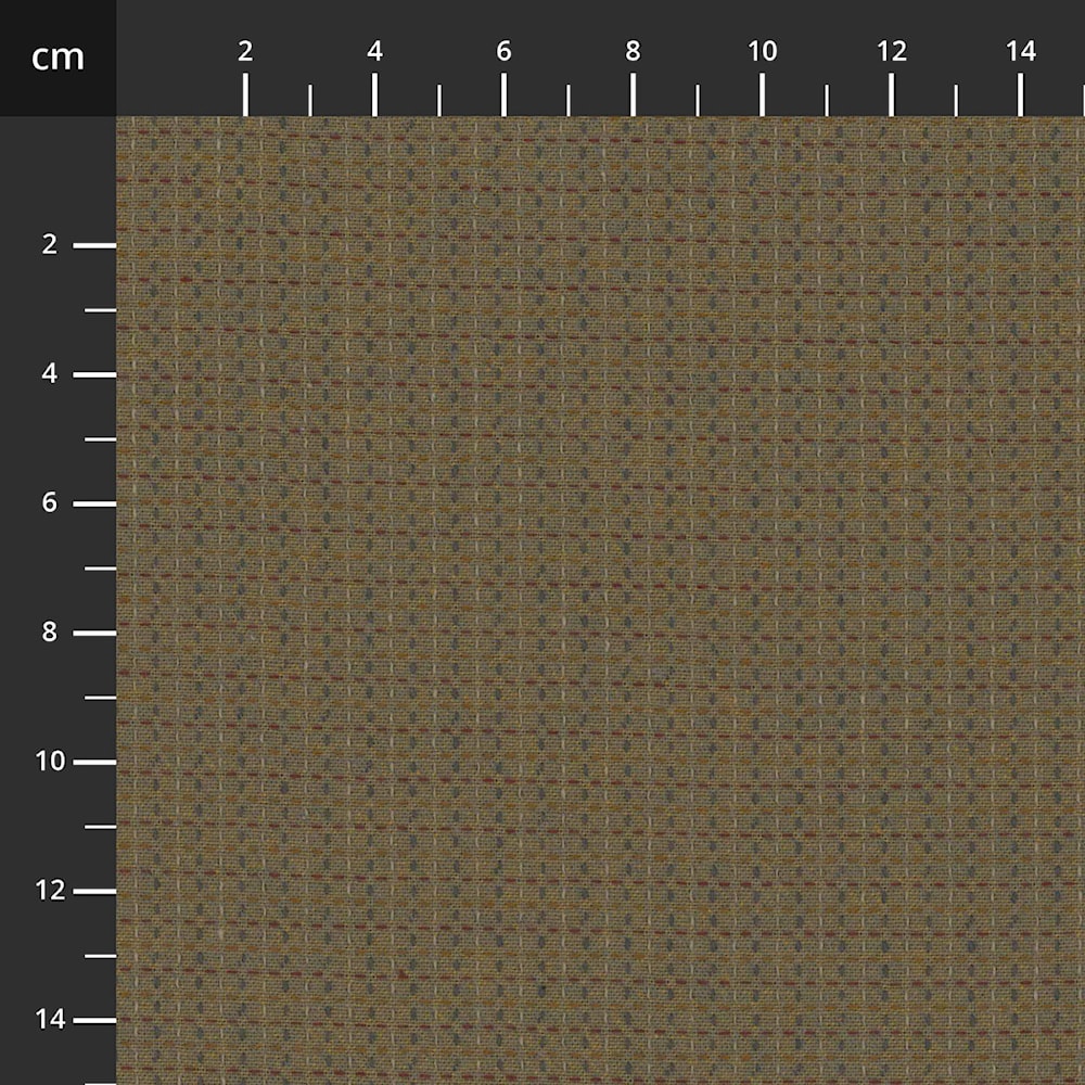 Tochio Lankavärjätty 4547-400 ruskea lankavärjätty ruudullinen puuvillakangas, Stof Fabrics, 112 cm leveä