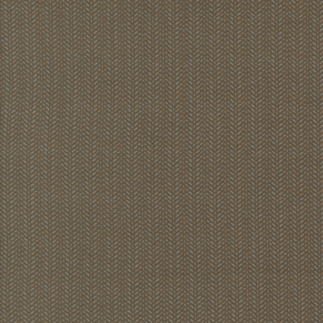 Ruskea kalanruotoraidallinen flanellipuuvillakangas Prairie Gatherings -kokoelmasta, Primitive Gatherings