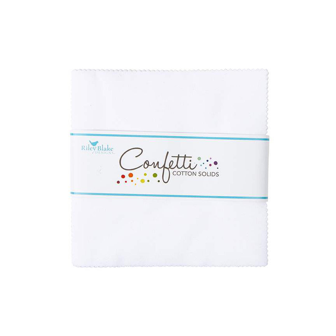 Confetti Cottons - Valkoinen 5" Charm kangasnippu