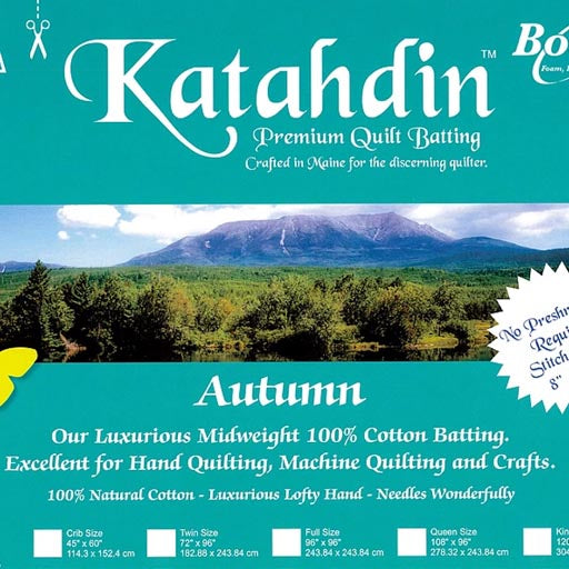 Bosal Katahdin Autumn organic cotton batting 244cm