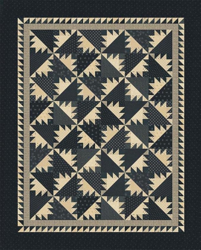 Kansas Troubles Quilters - Blackbird's Nest puuvillakangas nippu