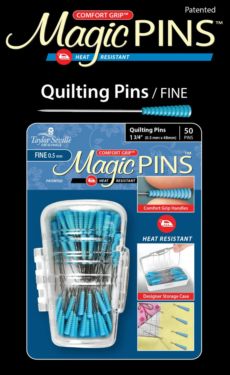 Taylor Seville Magic Pins Quilting Fine -tilkkutyönuppineulat, 50 kpl pakkaus