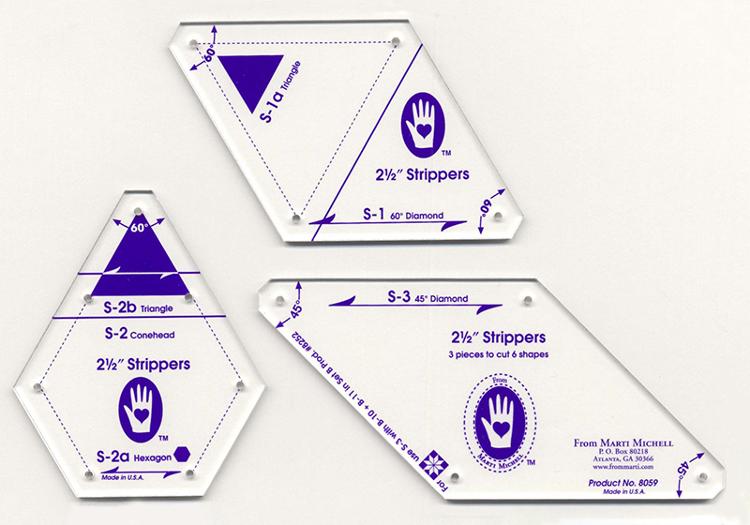 Stripper Templates 2 ½ inch template ruler set