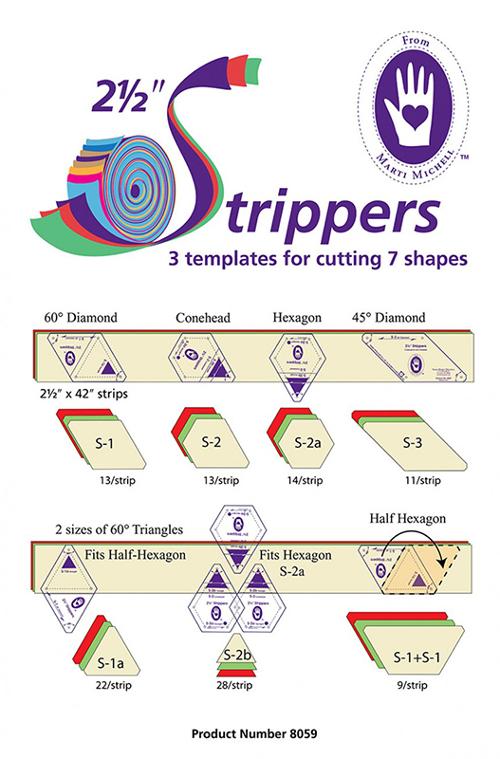 Stripper Templates 2 ½ inch template ruler set