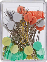 Lataa kuva Galleria-katseluun, Clover Flowerhead Pins, tilkkutyö kukkapääneula 100 kpl
