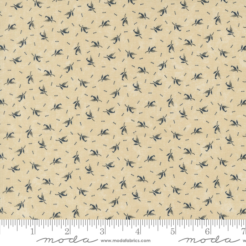 Kansas Troubles Quilters - Blackbird's Nest 9754-11 Feathers Tan puuvillakangas