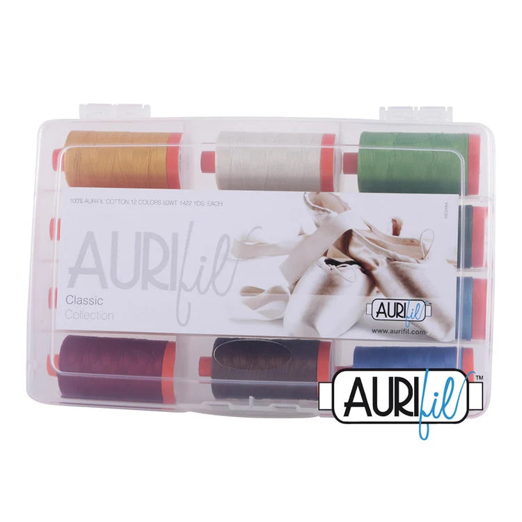 Aurifil Classic Collection 12-large spool 50wt thread set
