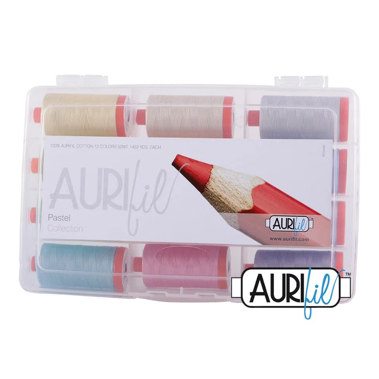 Aurifil Pastel Collection -lankapaketti lahjarasiassa