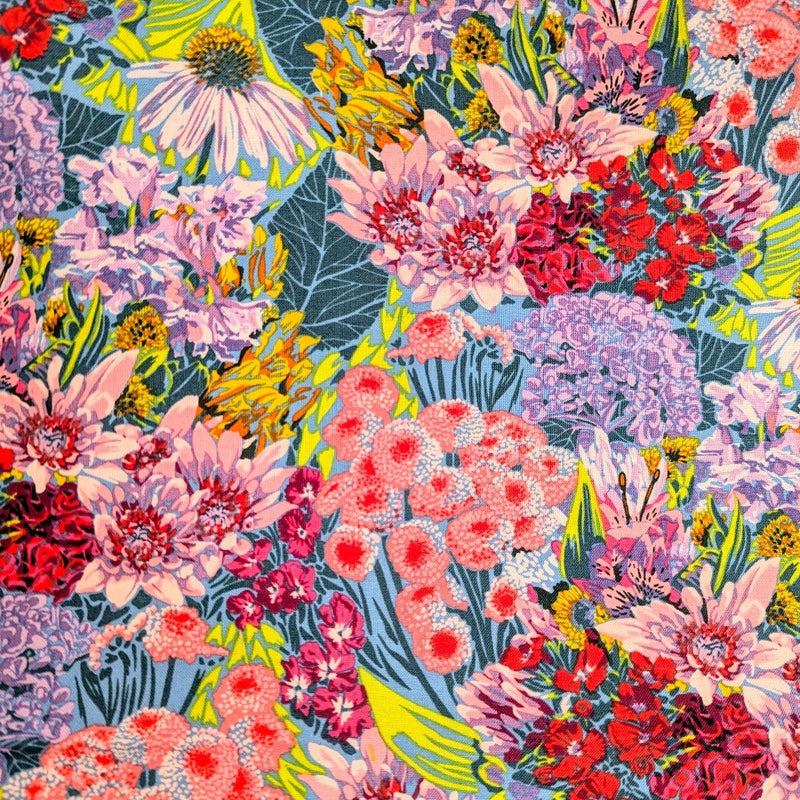 Anna Maria Hornerin suunnittelema Made Made My Day -kokoelman Secret Admirer Whisper 100% puuvillakangas, värikkäät kuviot, täydellinen tilkkutöihin ja käsitöihin.