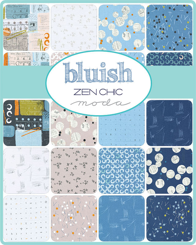 Zen Chic, Bluish - 5" Charm fabric bundle RP-modern