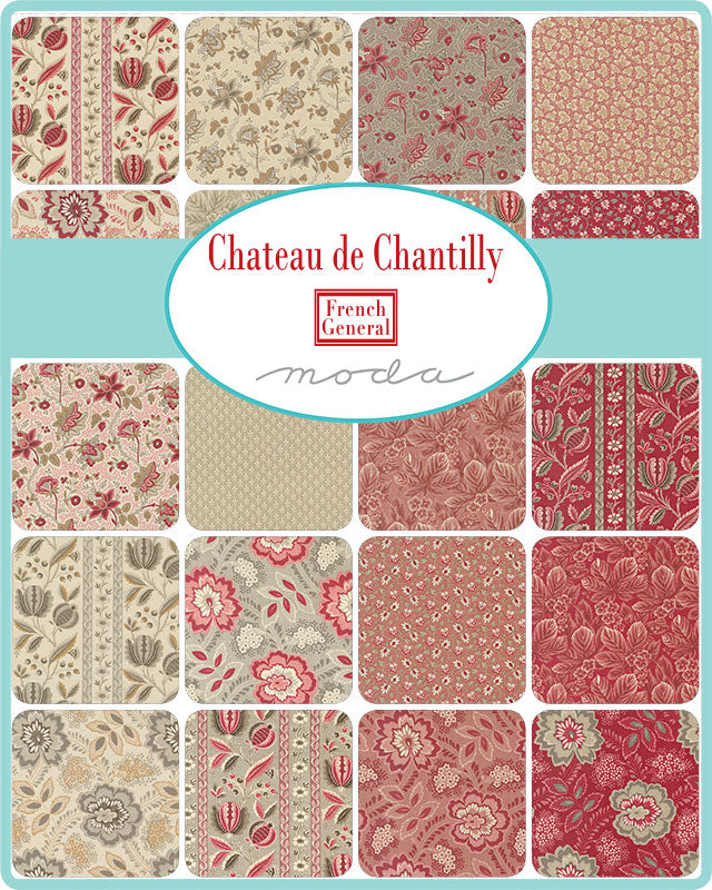 French General - Chateau De Chantilly Fat Quarter - Cotton Fabric FQ Bundle