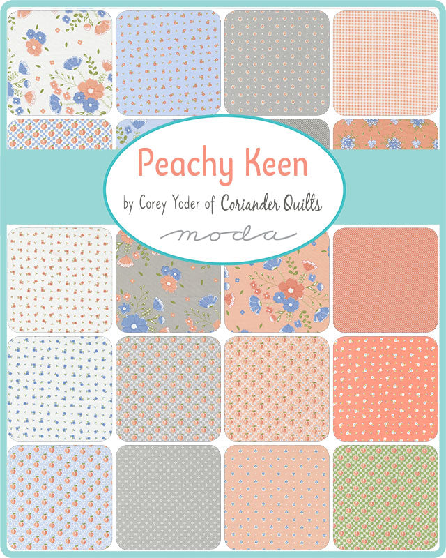 Corey Yoder - Peachy Keen Layer Cake - cotton fabric bundle