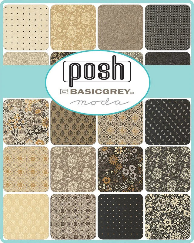 BasicGrey - Posh - 13 cm Charm-tygpaket RP-modern