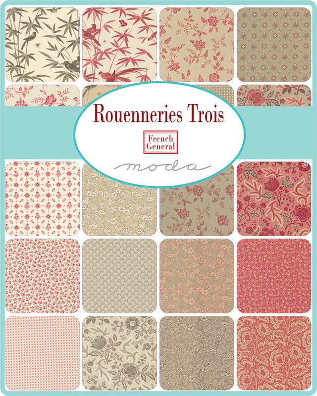 Fransk general - Rouenneries Trois - 5" Charm tygbunt RP classic