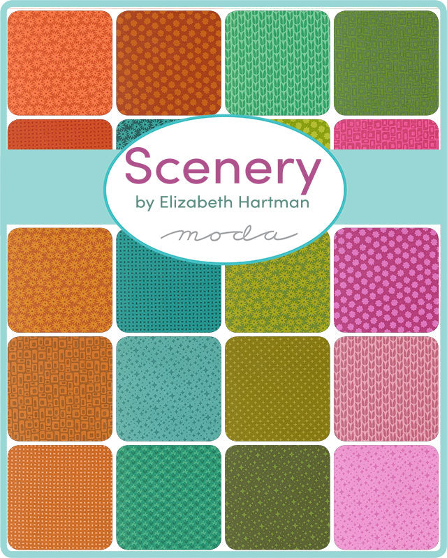 Elizabeth Hartman - Scenery jelly roll 42 bitar bomullstyg