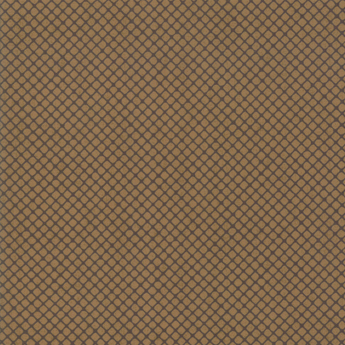 Stiletto-kokoelma Uptown Caramel puuvillakangas – geometrinenkuvioinen kangas, ruskeatt sävyt, tilkkutöihin ja ompeluun.