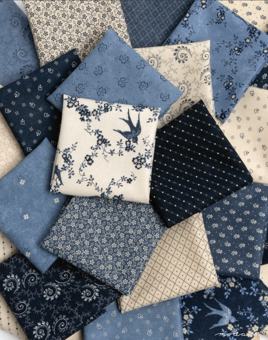 Kansas Troubles - Bluebird's Nest 5" Charm fabric bundle RP classic