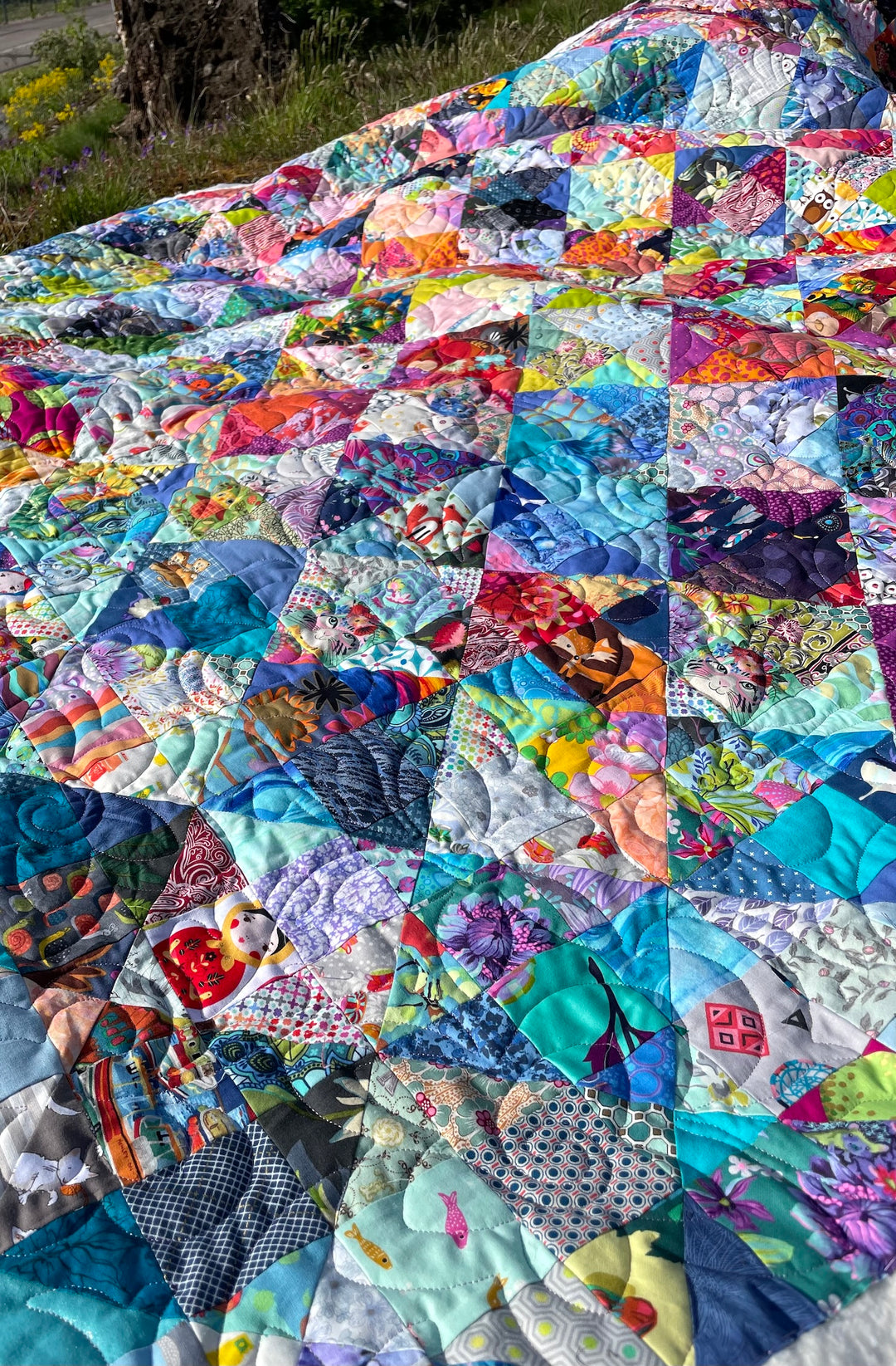 Busy Quilt - quilted