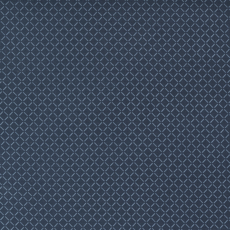  Nantucket Summer -kokoelmasta Sail Navy -kangas, suunnittelijana Camille Roskelley. Tummansininen pohja, ruudullinen.