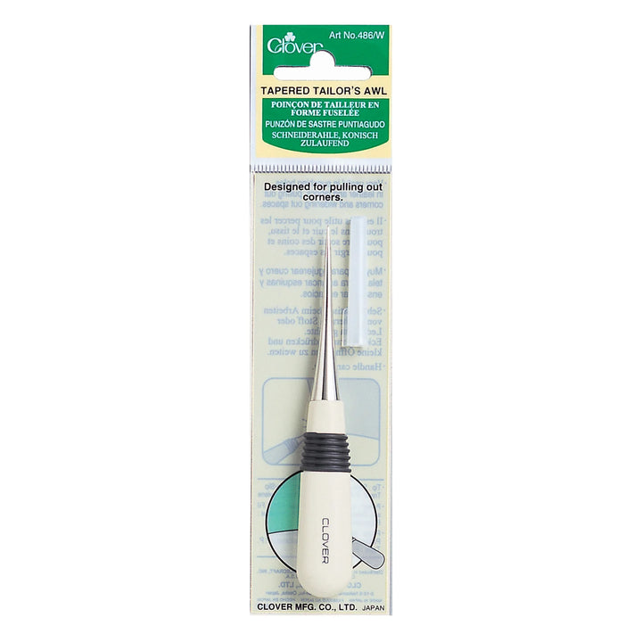 Clover 486/W kapeneva naskali – ohut ja kapeneva piikki ompeluun ja tilkkutöihin.