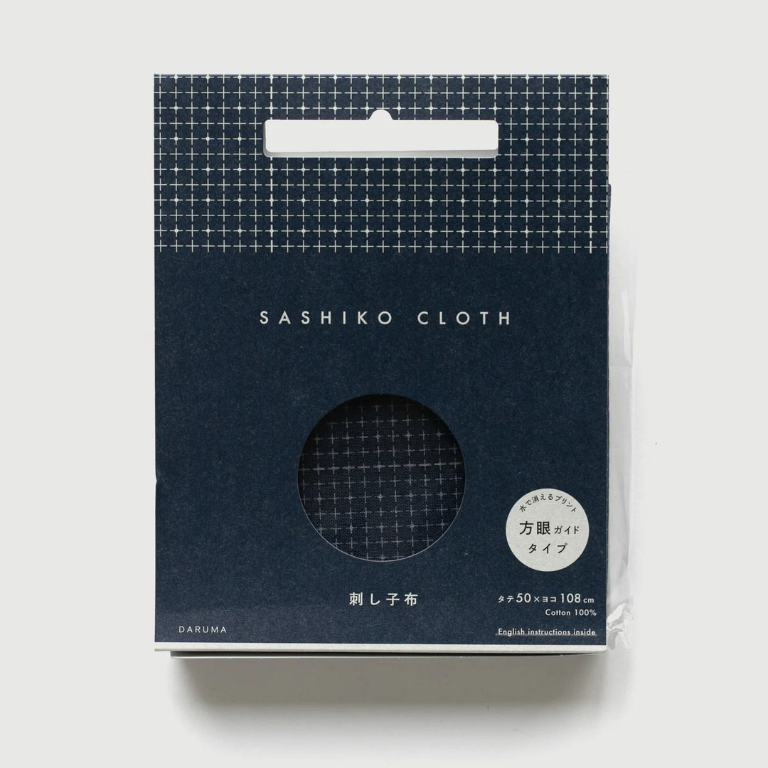 Daruma sashiko kangas ristikkoruudukolla 50x108 cm japanilainen kirjontakangas vesiliukoisilla merkinnöillä
