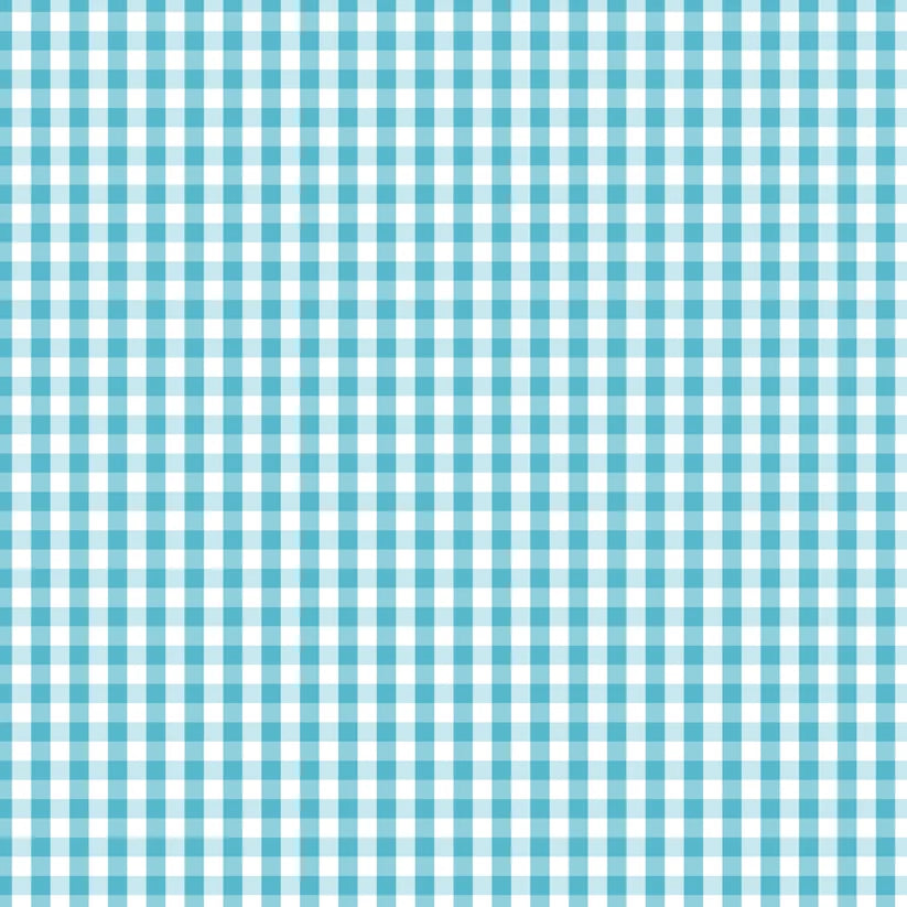 Devonstone Fundamentals Check Barrier Blue -puuvillakangas, sininen ja valkoinen gingham-ruutukuosi