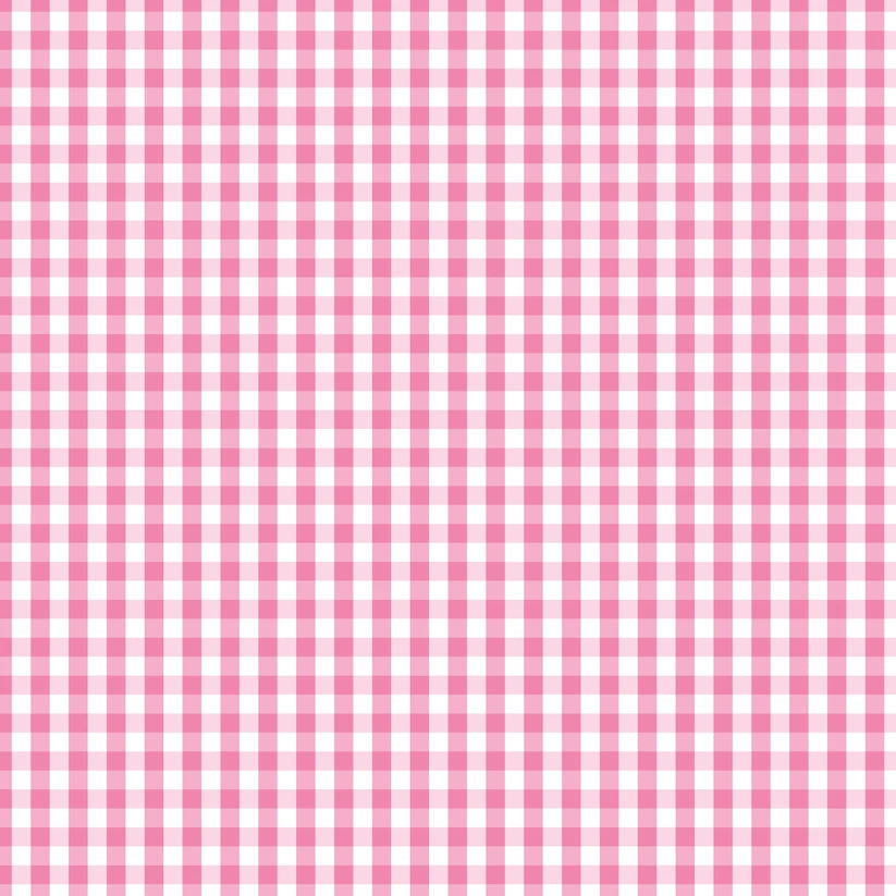 Devonstone Fundamentals Check Lt Pink -puuvillakangas, vaaleanpunainen ja valkoinen gingham-ruutukuosi