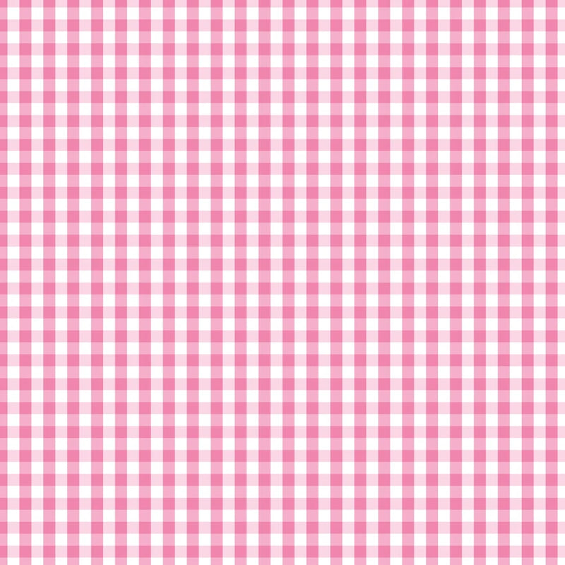 Devonstone Fundamentals Check Lt Pink -puuvillakangas, vaaleanpunainen ja valkoinen gingham-ruutukuosi