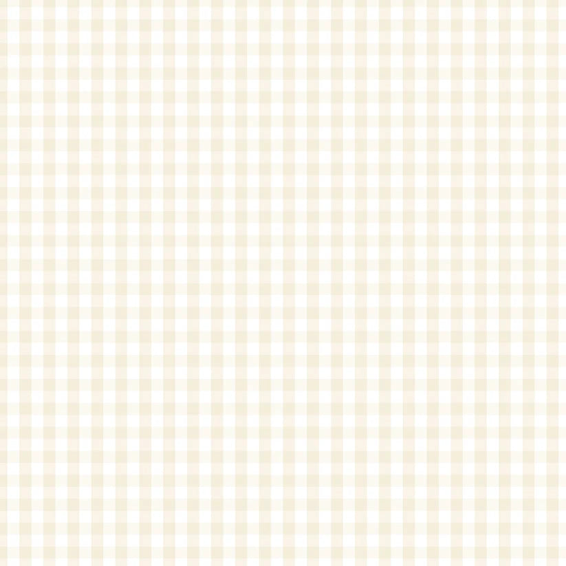 Devonstone Fundamentals Check N/Cream -puuvillakangas, kerma ja valkoinen gingham-ruutukuosi