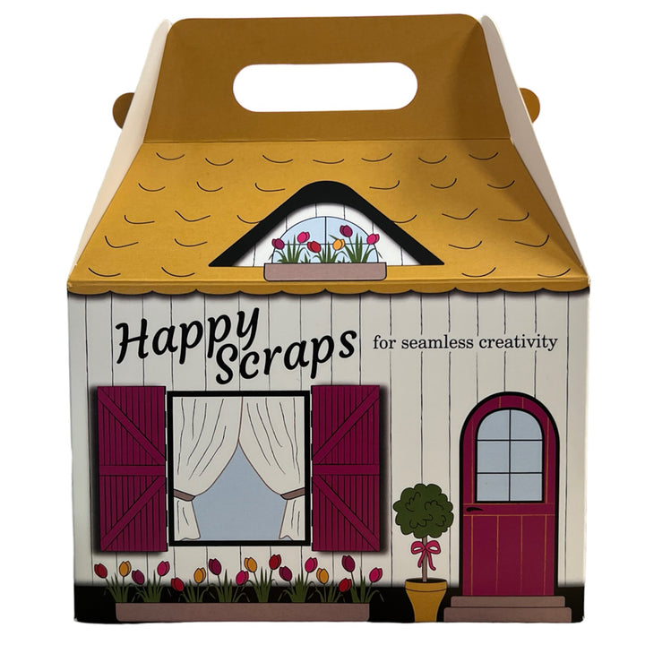 QuiltBites Happy Scraps tilkkurasia, batiikki – talon muotoinen pakkaus