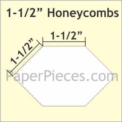 Honeycomb 1-1/2 tuumaa paperia, englantilainen paperiompeluun