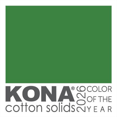 Kona Cotton Wander yksivärinenkangas, vihreä sävy, Robert Kaufman