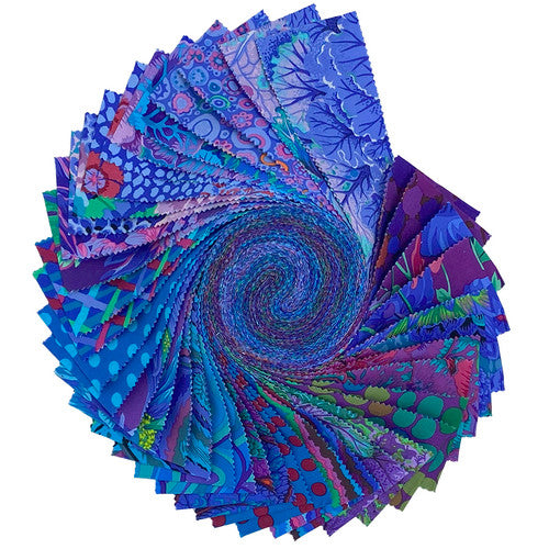 Kaffe Fassett Collectiven Classics Plus Royal kaitalerulla 40 palaa sininen kangaspalaa